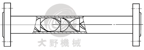 日本大野机械SK型静态混合器产品设计图