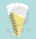 日本大野機械立式錐形混合機產品原理圖