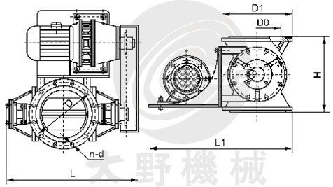 日本大野机械星形给料阀产品设计图